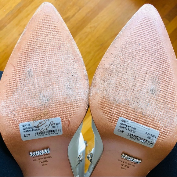 Schutz "Anaflor" Leather Boots in Pearl - Picture 10 of 10